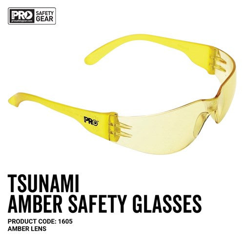 Prochoice® Tsunami Safety Glasses Amber Lens