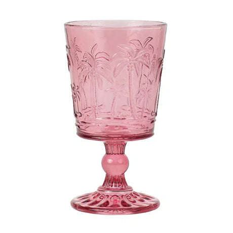 Annabel Trends Palm Tree Glass Goblets - 4PK
