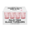 Annabel Trends Palm Tree Glass Tumblers - Set Of 4