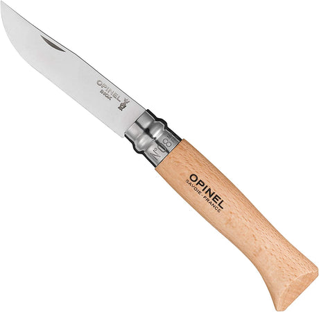 Opinel No.08 Stainless Steel Folding Knife with Sheath