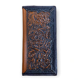 Roper Wallet - Rodeo Tooled Leather Dark Brown