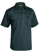 Bisley Mens BSC1433 Closed Front Cotton Drill Short Sleeve Shirt
