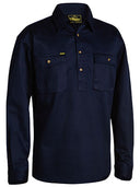 Bisley Mens BSC6433 Closed Front Cotton Drill Shirt long sleeve