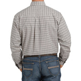 Cinch Men's Khaki Plaid LS Button Down Shirt