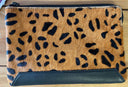 The Design Edge Cow Hide Detroit Zip Clutch