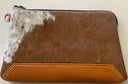 The Design Edge Cow Hide Detroit Zip Clutch