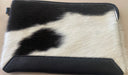 The Design Edge Cow Hide Detroit Zip Clutch