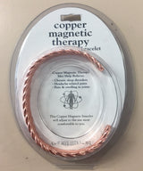 Copper magnetic therapy bracelet Twisted Pattern band