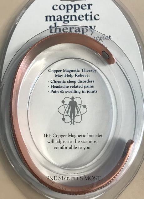 Copper Magnetic Therapy Bracelet Raised Floral Design