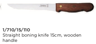 Victory 15cm straight boner knife Carbon Steel Blade Wooden Handle 1 710 15 110