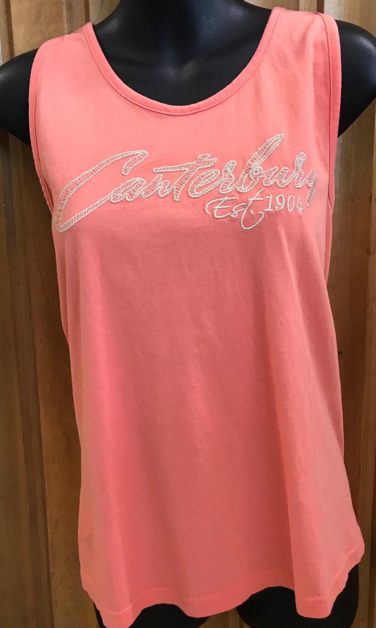 Canterbury Ladies Darned Singlet Coral
