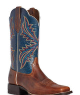 Ariat Ladies West Bond Russet Rebel / Crackle Navy Boot