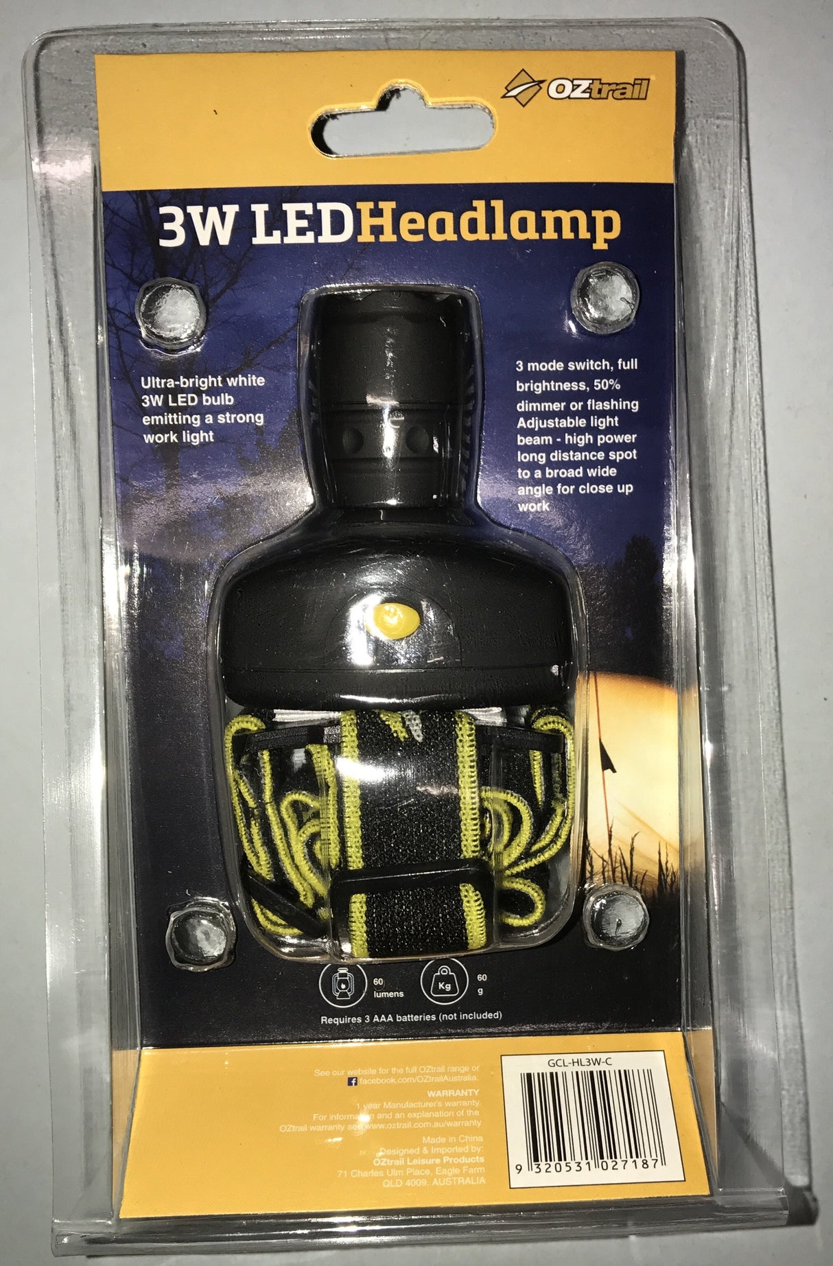 Oztrail 3W LED Headlamp