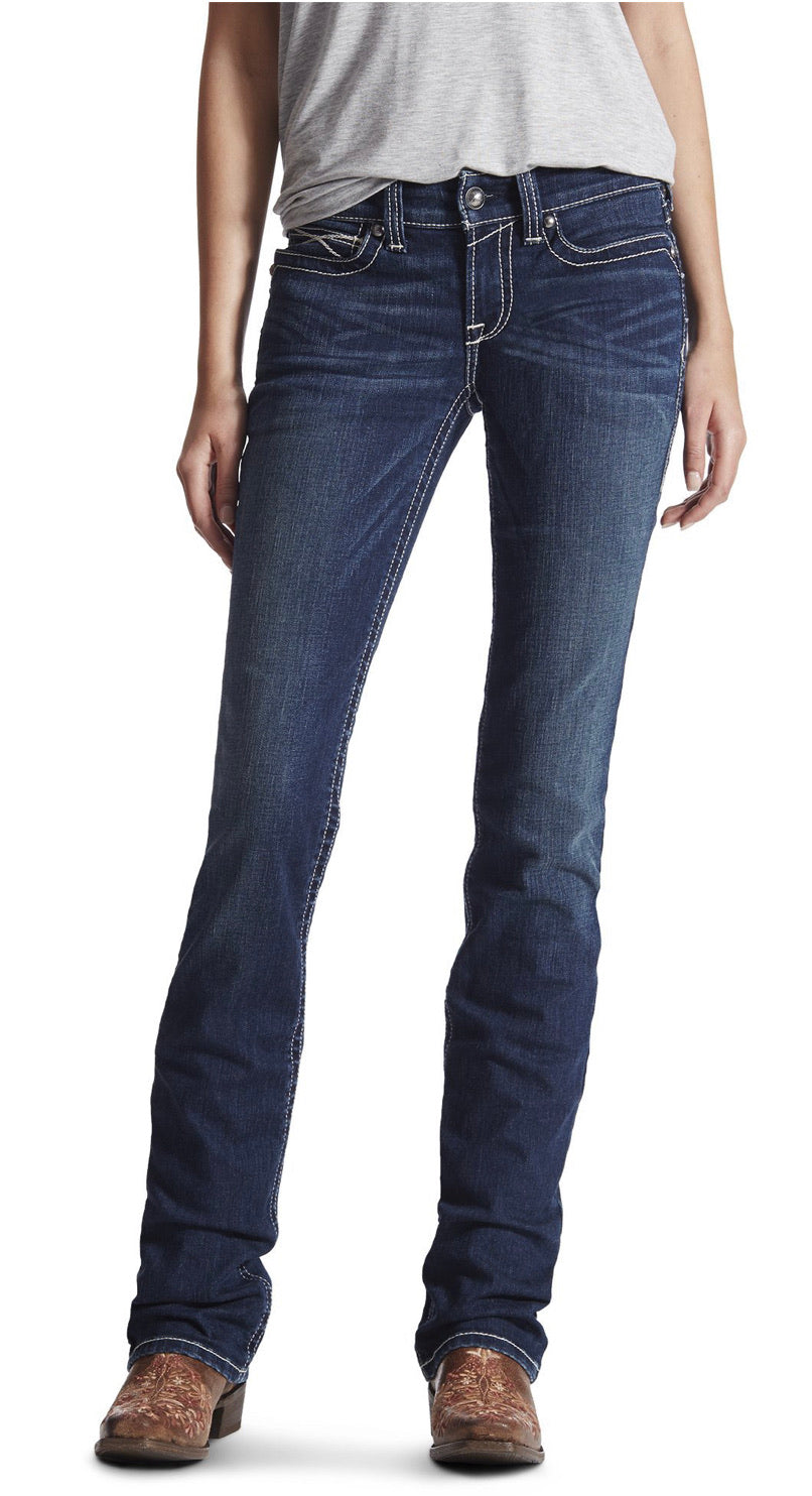 Ariat Ladies REAL Straight Icon Ocean Jeans 10017216