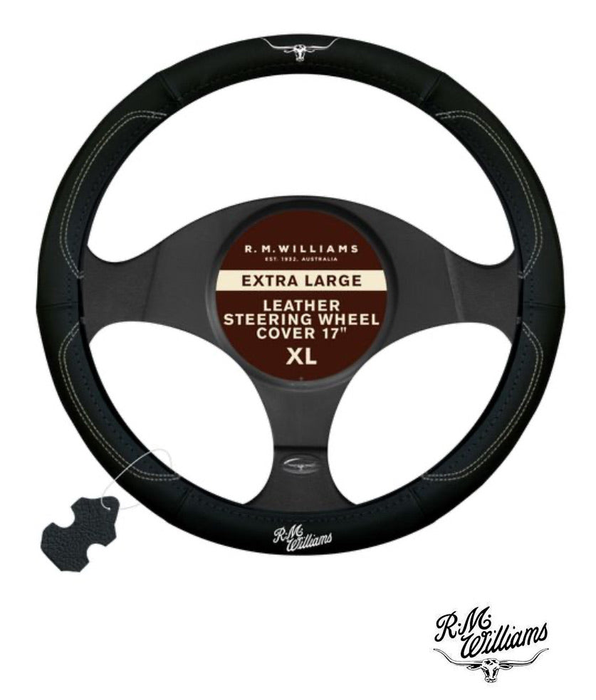 RM Williams Extra Large Leather Steering Wheel Cover 17”