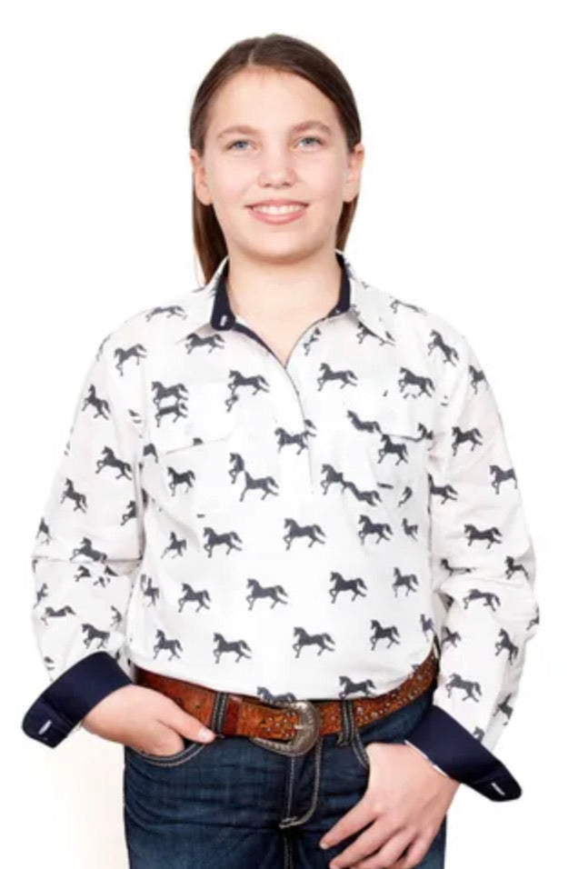 Just Country Girls Harper Printed Work Shirts
