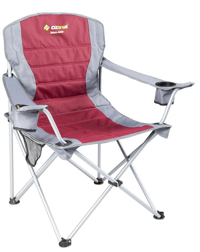 Oztrail Deluxe Jumbo Chair - Red