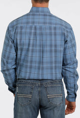 Cinch Mens Blue Plaid Shirt MTW1105332