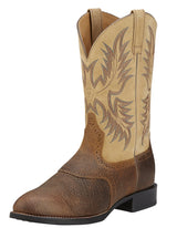 Ariat Mens Heritage Stockman Tumbled Brown / Beige Boots