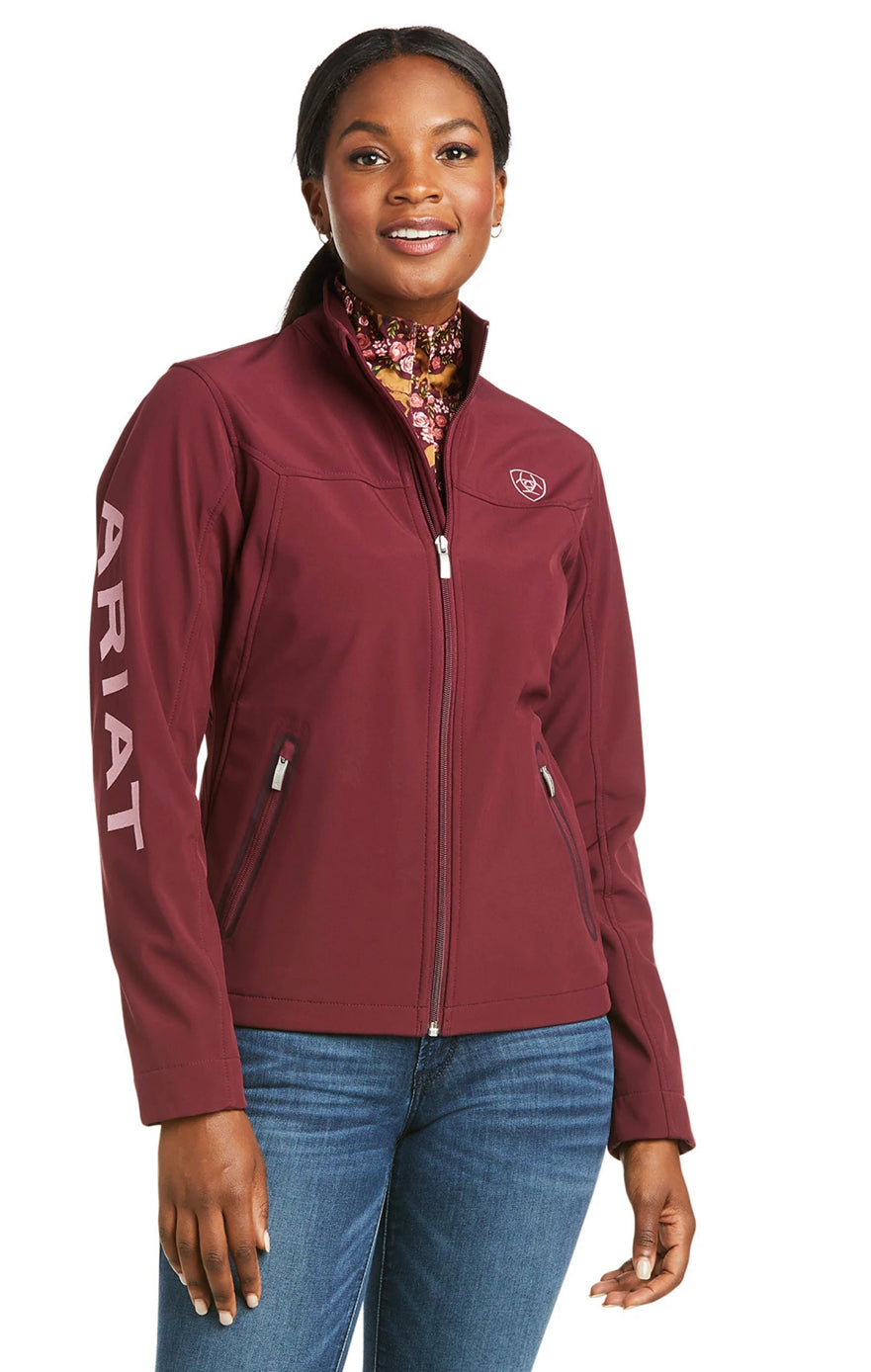 Ariat Ladies New Team Softshell Jacket in Windsor Wine 10037394 Lemmons Store