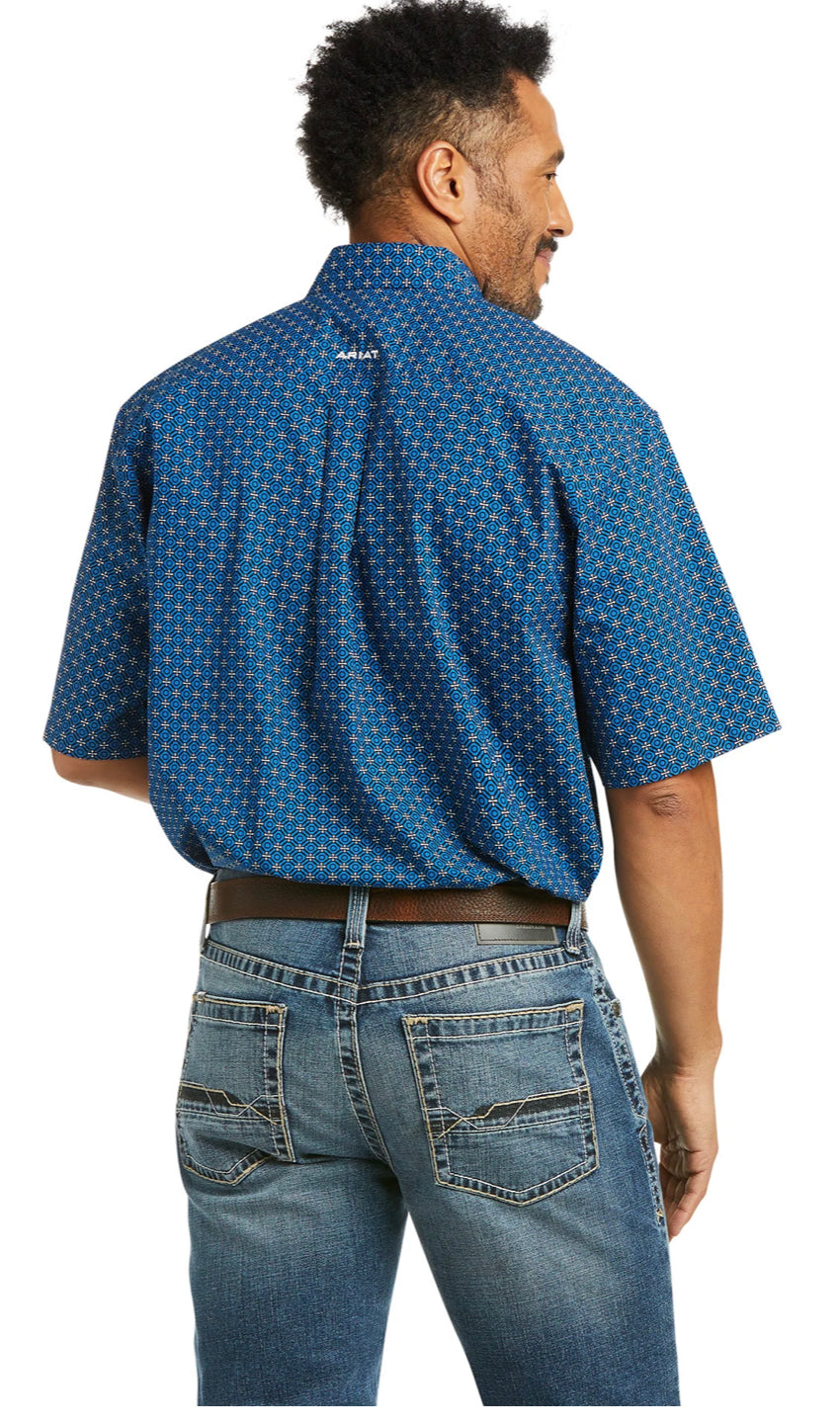 Ariat Mens Kirk Classic S/S Shirt Cerulean Blue