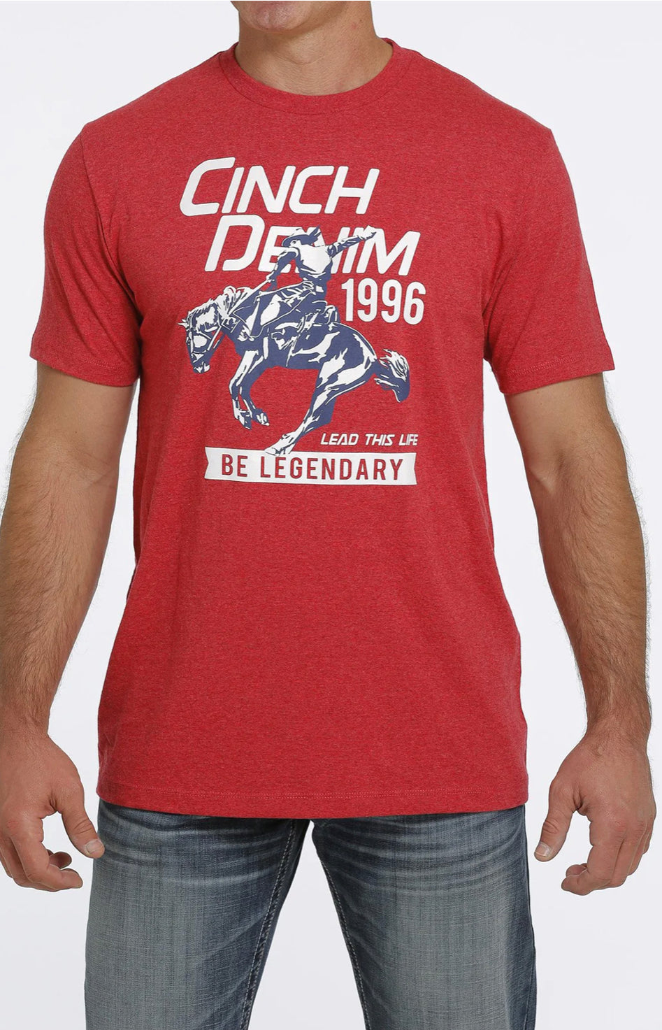 Cinch Mens “Be Legendary” Tee - Red