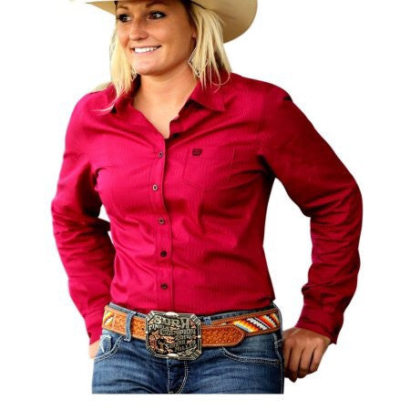 Cinch Ladies Western Shirt Long Sleeve Stripe Pocket