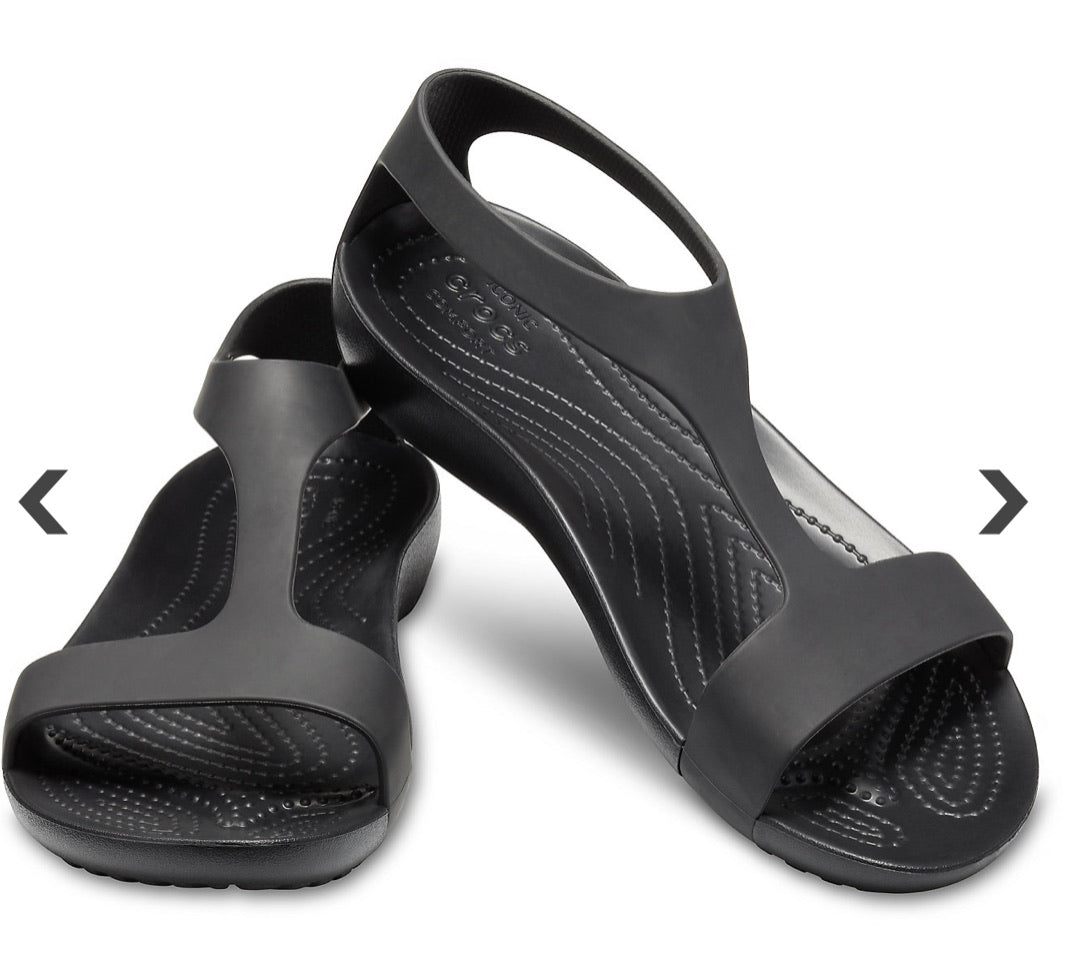 Crocs serena sandal hot sale black