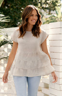 Adorne Ladies Britney Linen Top