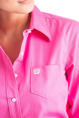Cinch Ladies Solid Hot Pink Shirt