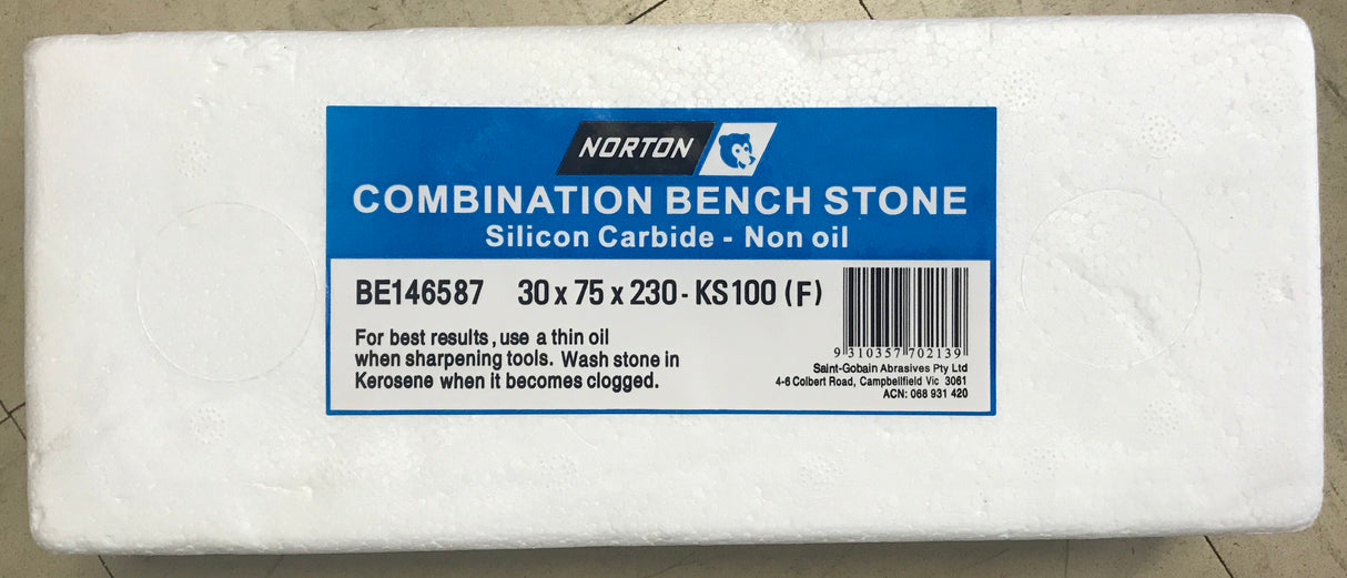Norton Combination Bench Stone 30x75x230mm