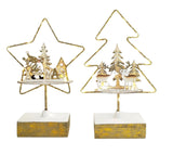 Santa & Reindeer Scenes in Star & Tree