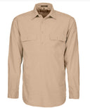 Pilbara Mens Closed Front Long Sleeved Shirt RM200CF