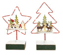 Santa & Reindeer Scenes in Star & Tree