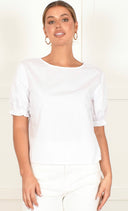 Adorne Willow Poplin Top