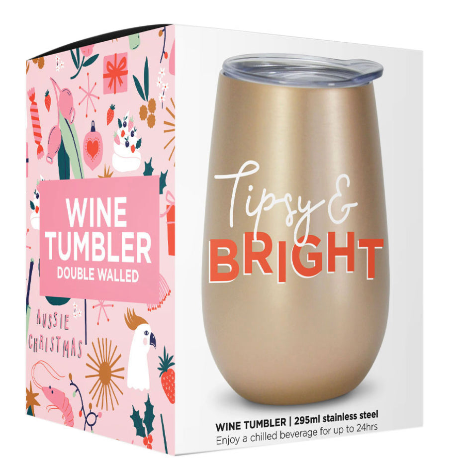 Wine Tumbler Tipsy & Bright