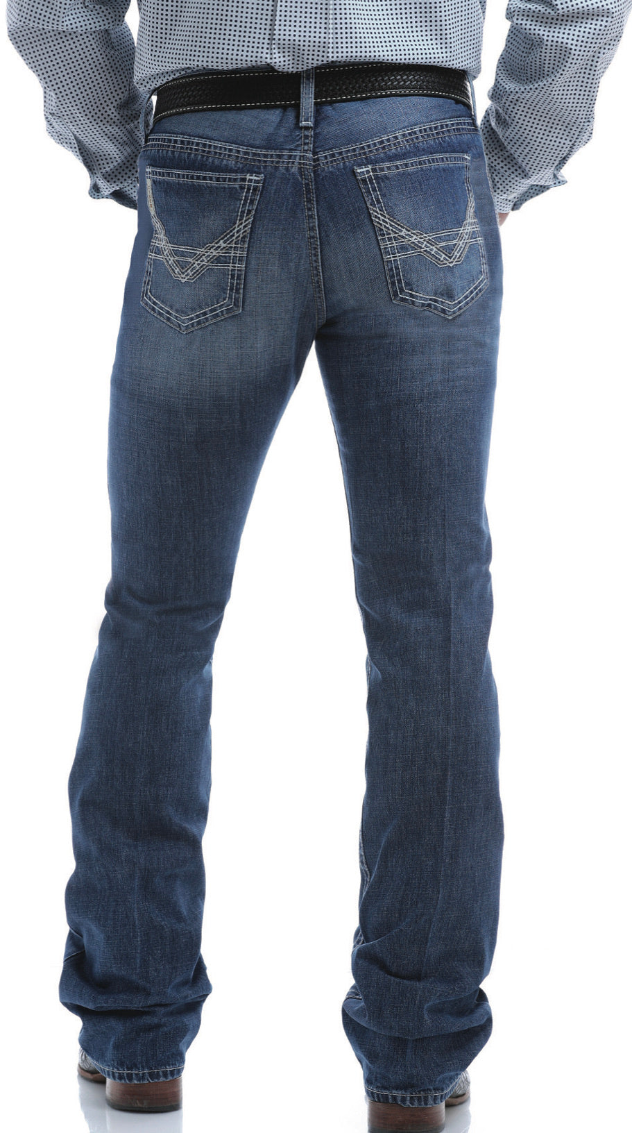 Cinch Mens Ian Slim Fit October Jean in Medium Stonewashed.