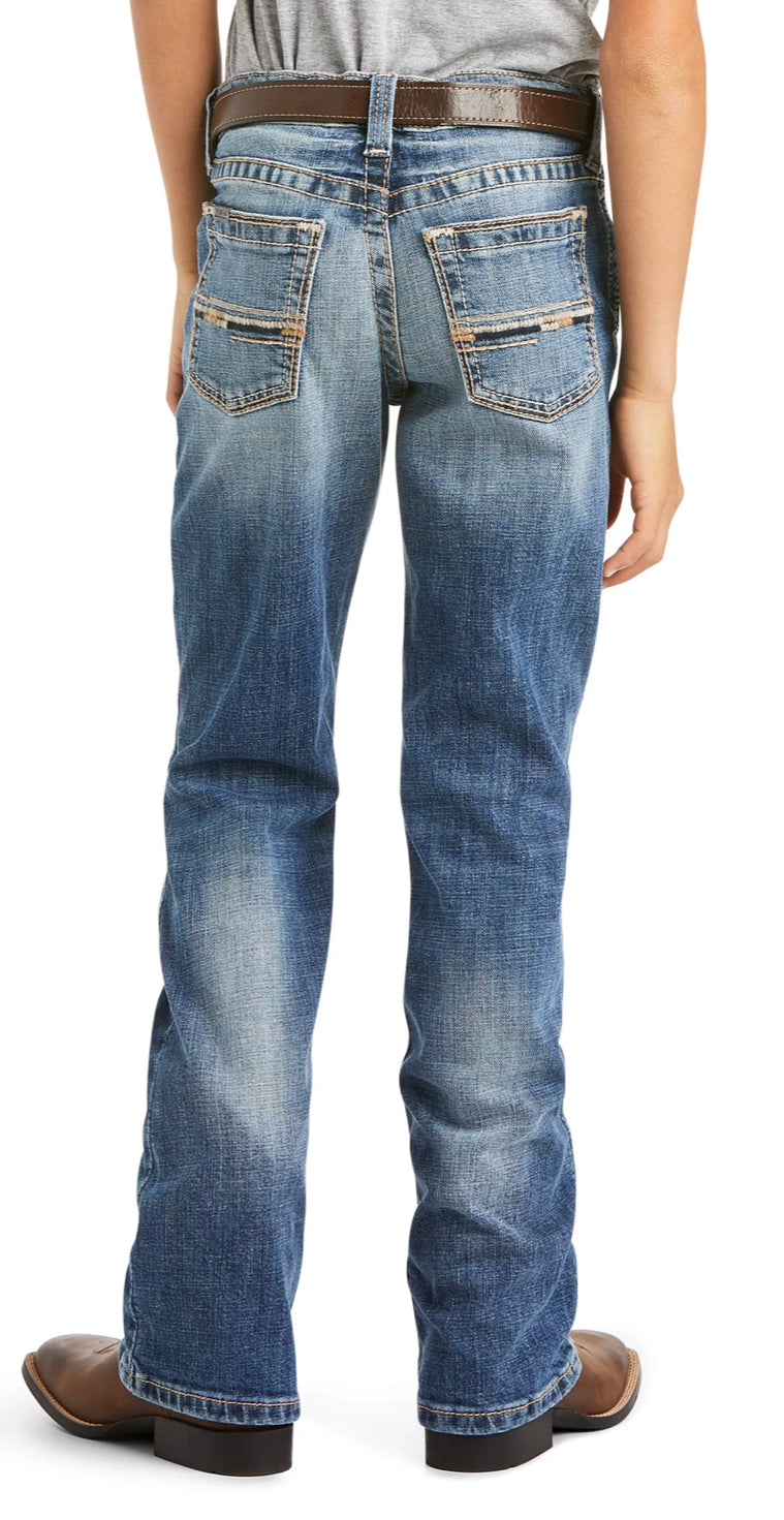 Ariat Boys B4 Relaxed Fashion Boot Cut Stretch Longspur Dakota Jeans 10036856