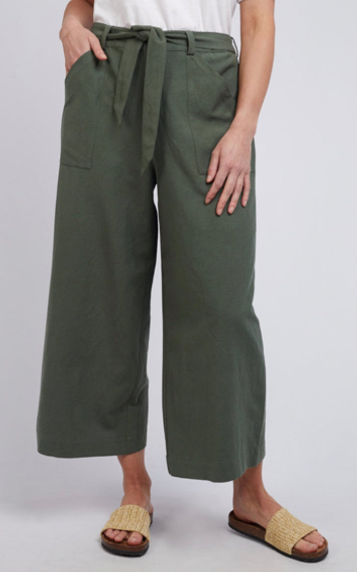 Elm Dylan Wide Leg Pants in Navy or Green