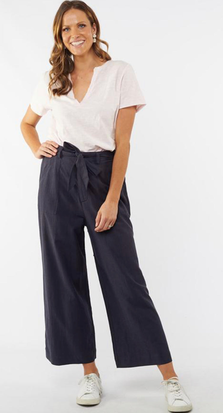 Elm Dylan Wide Leg Pants in Navy or Green