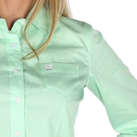 Cinch Ladies Mint Green Button Up Shirt