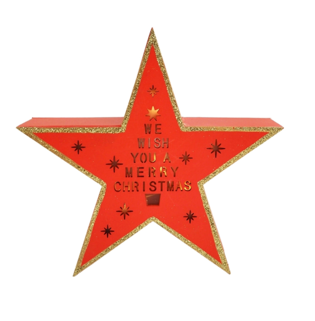 Urban Products Wish You A Merry Christmas Star Sign With Lights