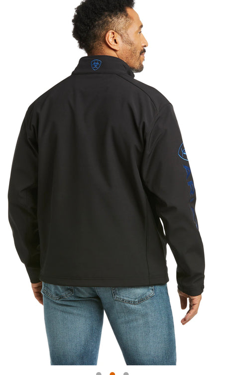 Ariat Mens Logo 2.0 Softshell Jacket in Black / Cobalt 10037362