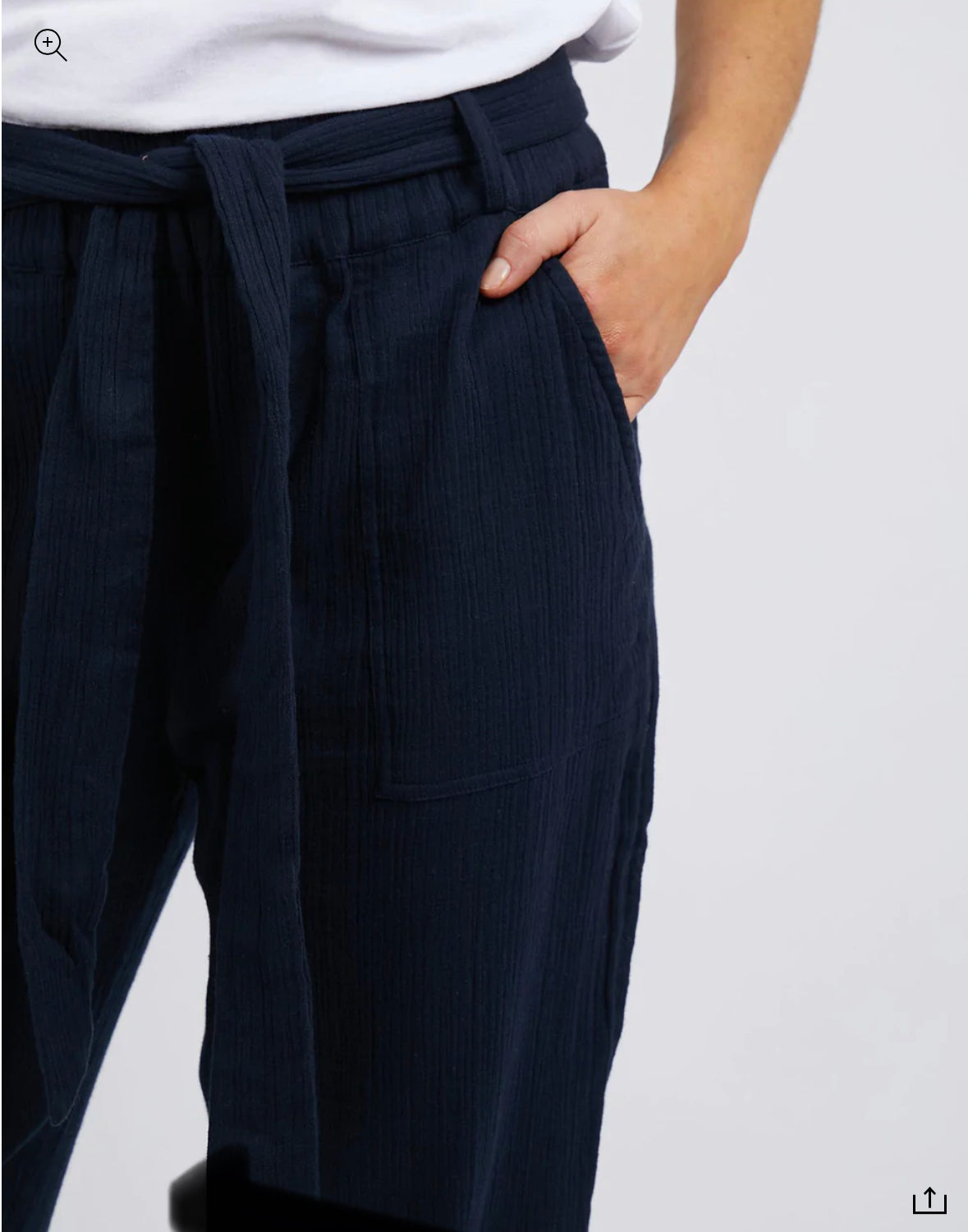 Elm Ladies Carmen Tapered Pants - Navy