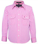 Pilbara Kids Check Long Sleeve Shirts