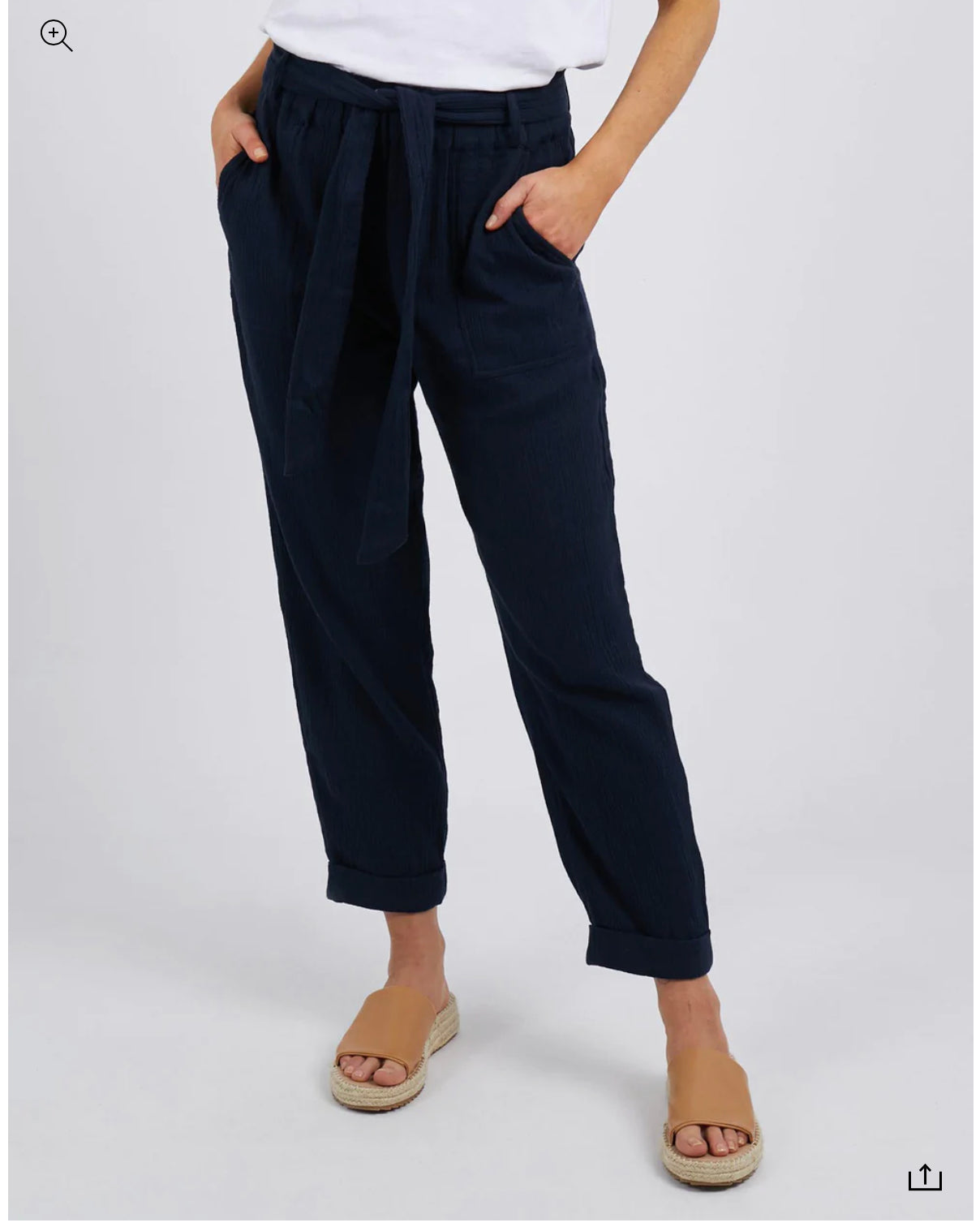 Elm Ladies Carmen Tapered Pants - Navy