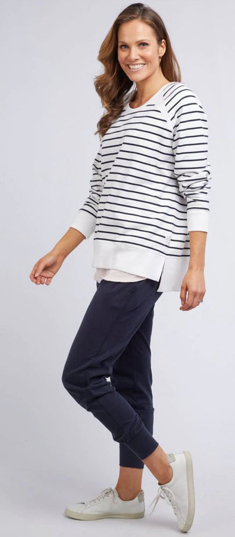 Elm Ladies Fundamental Sydney Stripe Crew