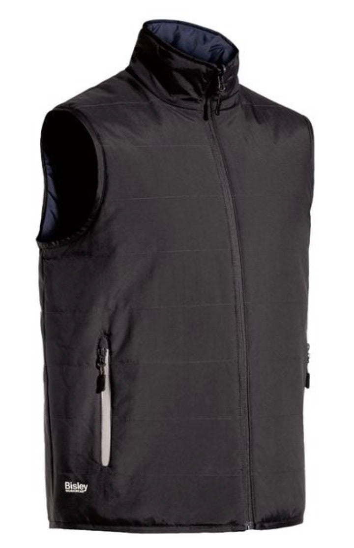 Bisley BV0328 Mens Reversible Puffer Vest Charcoal