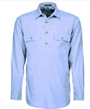 Pilbara Mens Closed Front Long Sleeved Shirt RM200CF