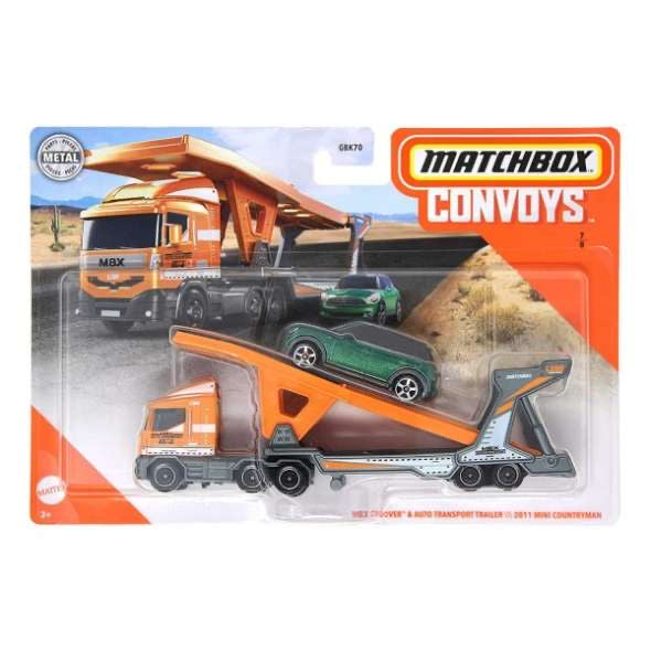 Matchbox Convoys MBX Cabover & Auto Transport Trailer Diecast Truck With 2011 Mini Countryman SUV